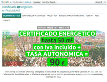 Tablet Screenshot of certificadoenergeticovalladolid.com